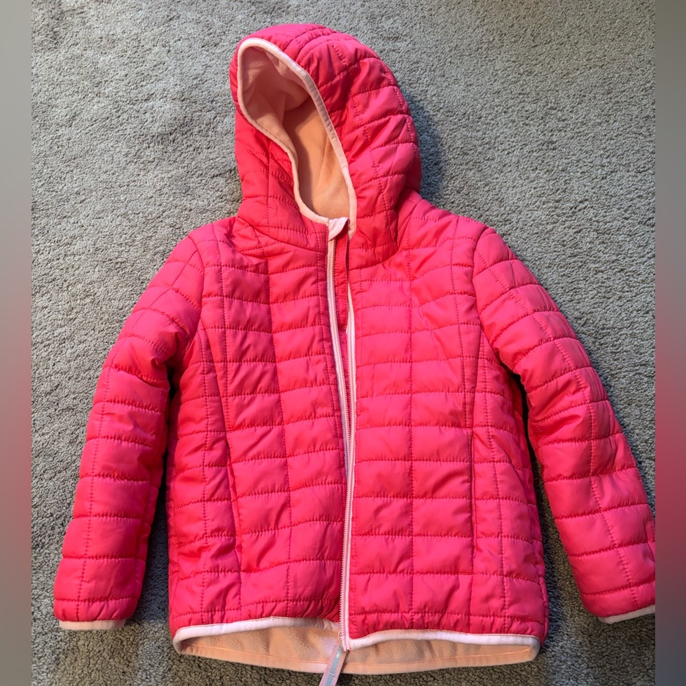Cat & Jack Toddler Hooded Pink Puffer Jacket 4T